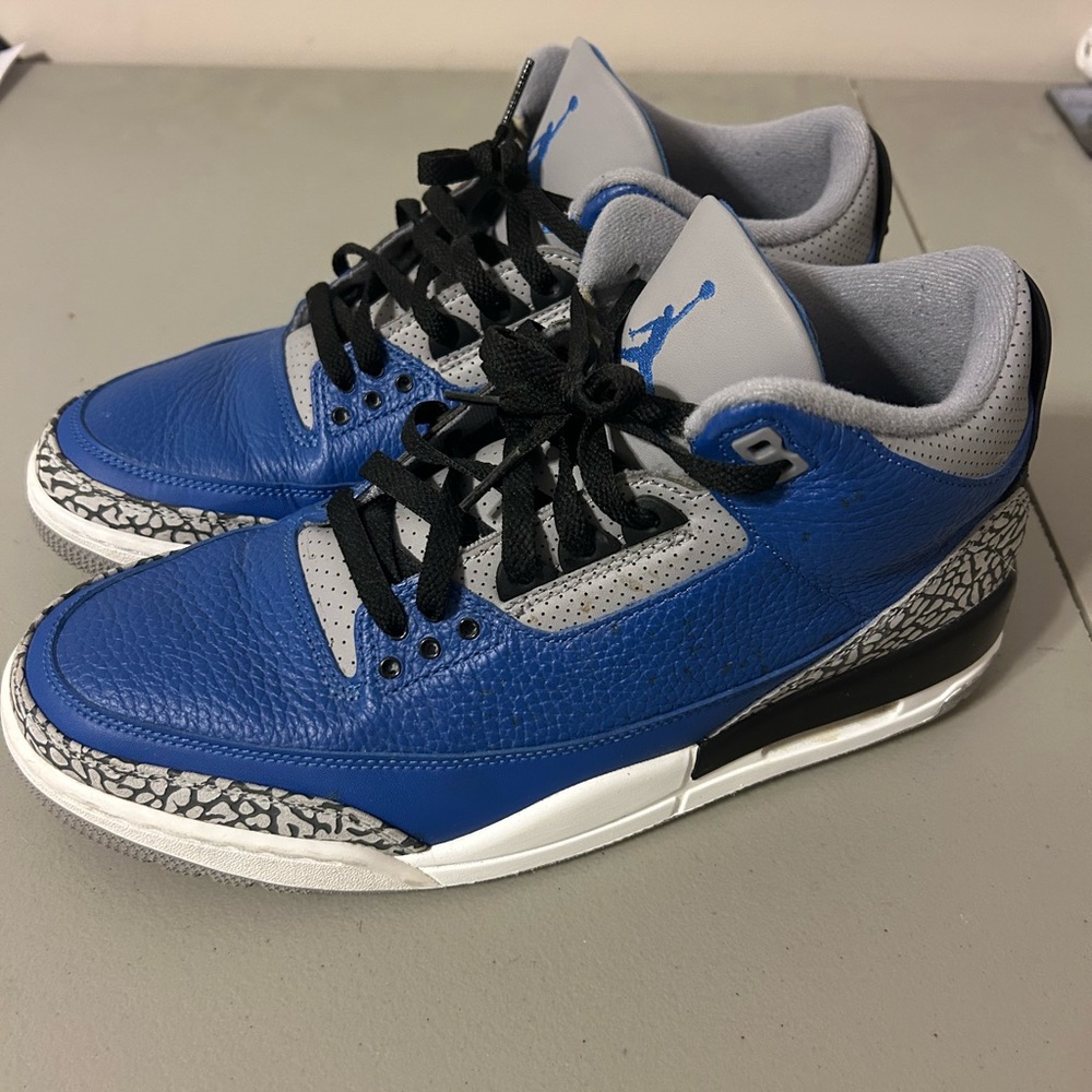 Authentic Nike Air Jordan 3 Retro Varsity Blue Great Condition SZ 11